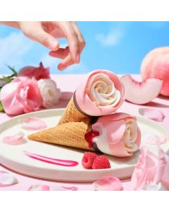 Meichi Special Milk Hazel Heart Rose White Peach Ice Cream 73g